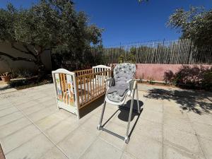 Balkón nebo terasa v ubytování Gouves Garden Hersonisos Heraklion