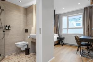Koupelna v ubytování Alva Hotel Brautarholt