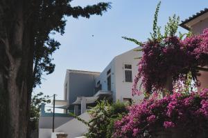 a building with purple flowers in front of it at St Aims by Bluesites in Porto Heli