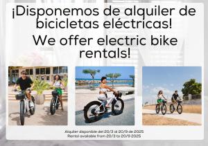 un grupo de personas montando bicicletas en la playa en Duplex Piscina, Terraza y Parking by Vero, en Altea