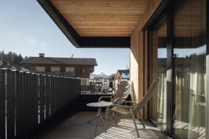 Balkón nebo terasa v ubytování Haunold Homes