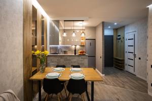 Η κουζίνα ή μικρή κουζίνα στο Sea Star with Sea View