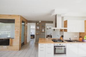 Kuchyň nebo kuchyňský kout v ubytování PR`FIK Apartments