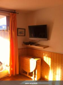 TV a/nebo společenská místnost v ubytování Studio Val d'allos Mercantour