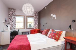 Postelja oz. postelje v sobi nastanitve Hotell Fridhemsgatan