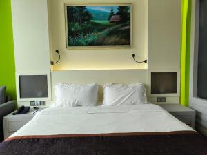 Postelja oz. postelje v sobi nastanitve Meritz Hotel