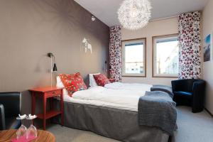 Postelja oz. postelje v sobi nastanitve Hotell Fridhemsgatan