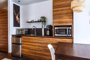 Η κουζίνα ή μικρή κουζίνα στο Lakefront Studio with Resort Mountain View +23 φωτογραφίες