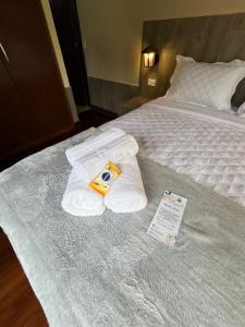 Postel nebo postele na pokoji v ubytování Recanto dos Vianas