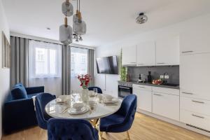 Kuchyň nebo kuchyňský kout v ubytování EA- Design Apartment nähe Hauptplatz