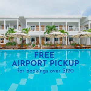 an image of a resort with the text free airport pickup for bookshots over at Palma Resort in Phu Quoc