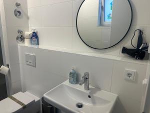 Koupelna v ubytování Ferienwohnung im Hamburger Straße-4