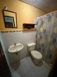 Koupelna v ubytování Hostal Beiro