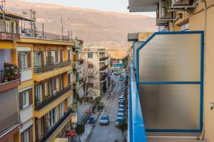 an overhead view of a city street with buildings at Ioannina Center Apartment in Ioannina