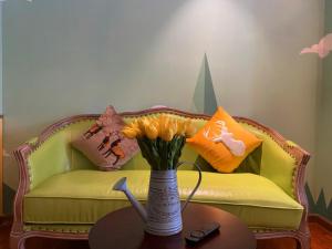 Posezení v ubytování FRAGRANCE House Hanxi Changlong Panyu Wanda Plaza Store