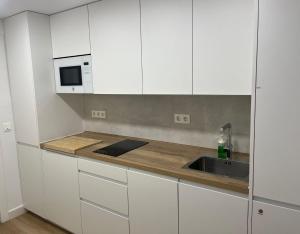 Kuchyň nebo kuchyňský kout v ubytování IMEDA Apartamentos MONTE GORBEA