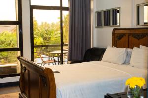 Postel nebo postele na pokoji v ubytování Gmb-Arte' Hotel