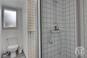 a bathroom with a shower and a toilet at Chez mathieu et gaelle in Binic-Etables-sur-Mer +21 photos