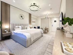 Breathtaking view studio – Address Dubai Marina客房内的一张或多张床位