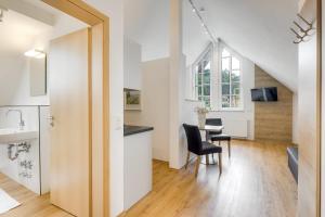 Kuchyň nebo kuchyňský kout v ubytování Gasthaus Landbrecht