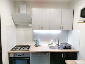Kuchyň nebo kuchyňský kout v ubytování Apartment Plese