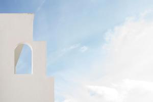 a white building with a window in the sky at Formentera Especial in La Savina