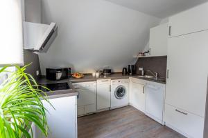 Η κουζίνα ή μικρή κουζίνα στο Claudias Apartment - 20 Minuten bis Messe Nürnberg +13 φωτογραφίες