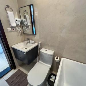 Ένα μπάνιο στο Trio Sea View شقة تريو البحرية