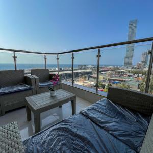 Μπαλκόνι ή βεράντα στο Trio Sea View شقة تريو البحرية +31 φωτογραφίες