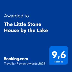 Certifikát, ocenenie alebo iný dokument vystavený v ubytovaní The Little Stone House by the Lake