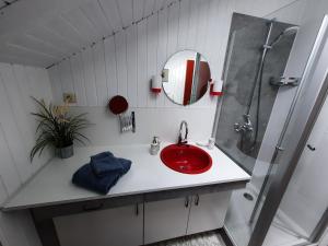 Ein Badezimmer in der Unterkunft Ferienhaus "Sören"