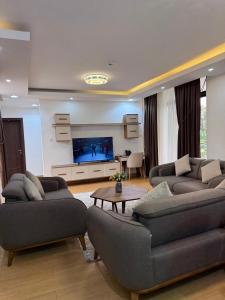 Istumisnurk majutusasutuses Cascadia Apartments Kigali