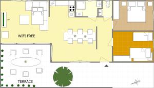 Půdorys ubytování Apartment Riviera 500-15 Lipno Home