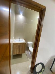 Koupelna v ubytování Departamento Cómodos