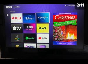 a television screen with many different types of websites at Toasty & Warm Beds in Dundee