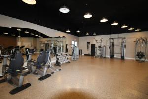 The fitness centre and/or fitness facilities at Castle 1733 Ocean view studio with direct beach access, pool, tennis & free parking
