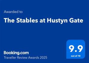 a blue sign that reads theisks at houston gate at The Stables at Hustyn Gate in Wadebridge