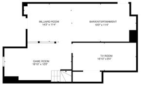 Private Saltwater Pool Game Room near Beaches في بارنستابل: رسم تخطيطي للمبنى