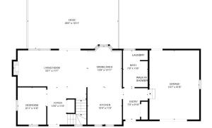 Private Saltwater Pool Game Room near Beaches في بارنستابل: مخطط طابقي للمنزل