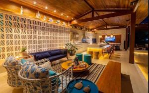 Χώρος καθιστικού στο Casa em Costa do Sauipe para carnaval e temporada