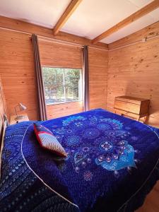 Postel nebo postele na pokoji v ubytování Cabaña los Gansos Playa Bosque Grill Wi-Fi TV