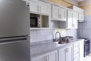 Kuchyň nebo kuchyňský kout v ubytování Xenias Universal Apartments Inc