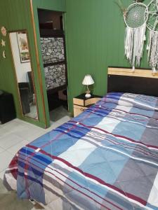 Postel nebo postele na pokoji v ubytování cabañas en reyes