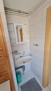 Ein Badezimmer in der Unterkunft Ferienhaus Wiese und Meer