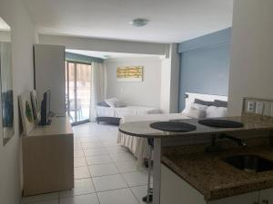 Letto o letti in una camera di Marsallis Flat 202 - Natal RN