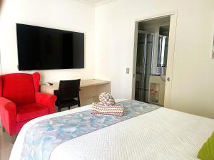 Postel nebo postele na pokoji v ubytování City Quays Accommodation + 12 fotografií