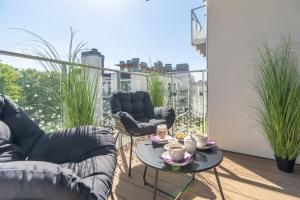 Balkon lub taras w obiekcie Apartamenty Fenomen - Premium Porto Nadmorskie Tarasy w Kołobrzegu