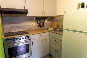 Η κουζίνα ή μικρή κουζίνα στο NEU! Reiterhof Finkenmühle Fewo Boris mit Balkon +6 φωτογραφίες