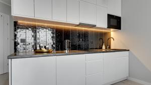 Kuchyň nebo kuchyňský kout v ubytování Comfortable Apartments with Access to the Gym Dom & House