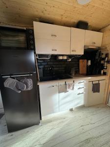 Kuchyň nebo kuchyňský kout v ubytování Tiny House v Balijském stylu v srdci Slovácka